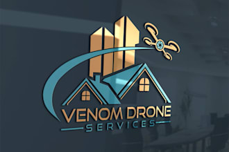 design unique, modern, drone, 3d, vintage photography logo