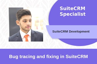 do bug fixing in suitecrm