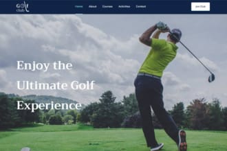 create golf website design