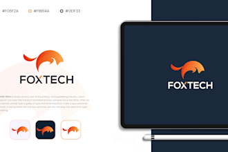 do modern tech, crypto, startup, app and technology logo design