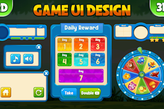 design stunning game graphics, hud, assets for mobile games