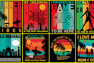 do retro vintage t shirt design and custom t shirt