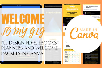 design pdfs, ebooks, planners and welcome packets in canva