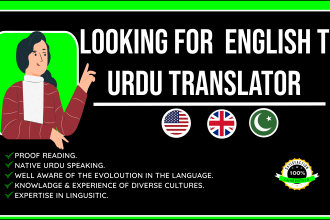 do english to urdu translation and proofreading