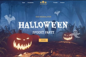 do halloween event website design