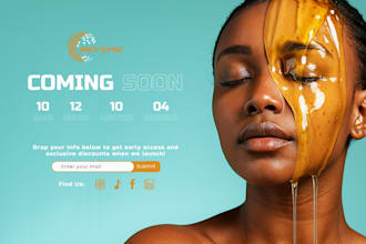 make premium coming soon shopify wordpress wix bubble html react landing page