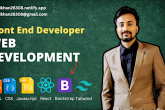be your frontend developer with HTML, CSS and javascript
