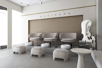 do hair salon,beauty salon ,spa 3d  realistic rendering