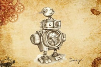 draw a steampunk robot