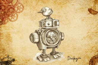 draw a steampunk robot