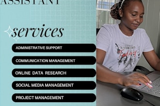 be your executive virtual assistant for admin support