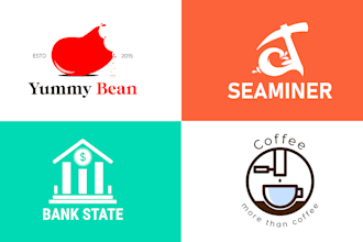 design custom, clean minimal logo with corporate brand identity