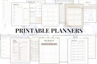 create custom printable planner pages for work, school, life etc