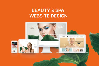 design spa, salon, cosmetics, makeup, hair extension, wigs beauty website