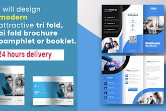 do marketing  brochure, trifold design, catalog, company profile, bifold, unique