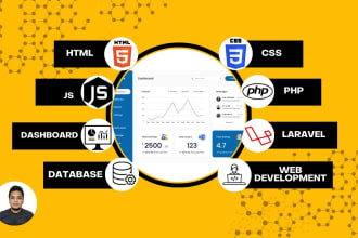 build laravel custom user interfaces, dashboards, and admin panels