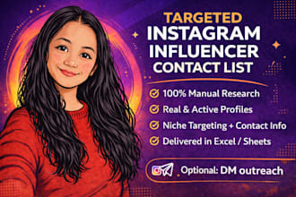 build a targeted instagram influencer contact list