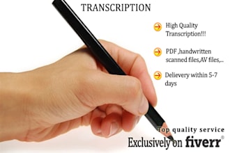 transcribe handwritten scanned files or PDF files