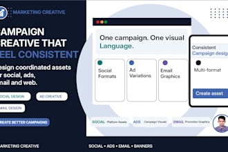 design social media ad email and web banner creatives