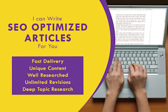 write SEO blog posts and articles as your content writer