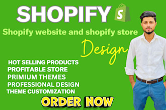 create profitable shopify website or shopify store design