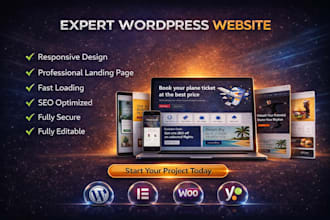 design or redesign a professional wordpress website or landing page