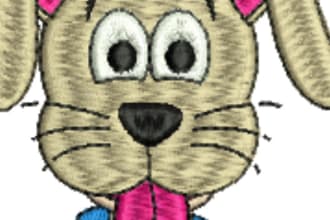 embroidery digitizing of logo, design into dst, pes, emb