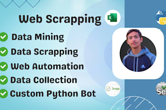 do web scraping, data extraction, mining and web automation using python