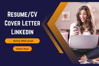 write a professional resume, cover letter, and linkedin