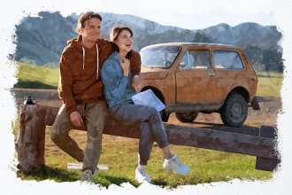 edit a picture into an amazing digital watercolor painting