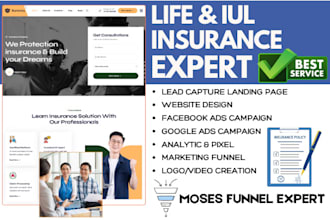 generate life insurance leads iul insurance leads landing page insurance website