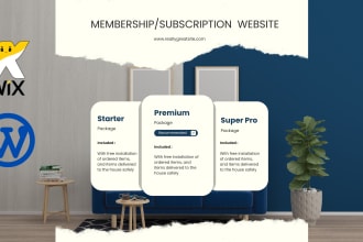 do membership subscription database website on wix wordpress