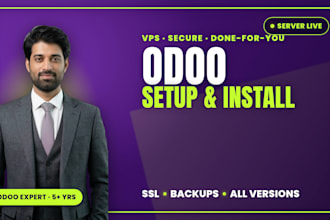 setup, install and configure odoo on your vps server with ssl and backups