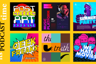 podcast cover art or podcast logo designer