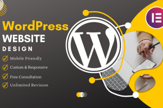develop a modern wordpress website design responsive web blog site