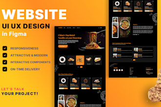 design UI UX template for website, landing page mockup in figma