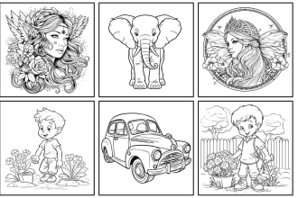 create coloring pages for kids and adults on an affordable budget