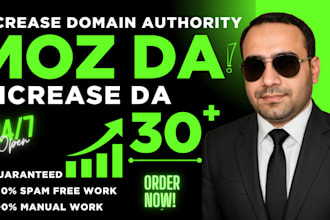 increase moz da domain authority 30 plus