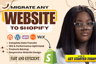 migrate wordpress, clone woocommerce, wix to shopify, shopify website migration