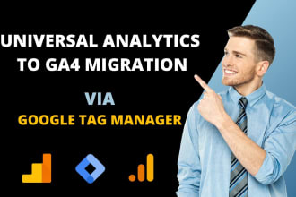 migrate all events from ga3 or ua universal analytics to ga4 using GTM