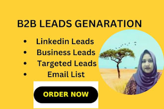 do b2b lead generation linkedin and email list prospection