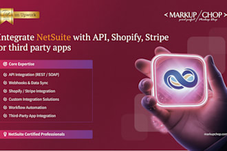 integrate netsuite with API, shopify, stripe or third party apps