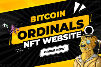 create btc ordinals nft minting or inscription website