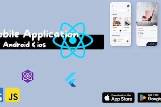 develop android and ios mobile apps using react native