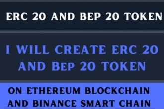 create and deploy your erc20 or bep 20 token