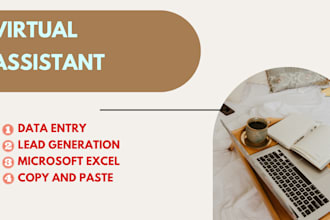 do data entry, copy paste,  web research, b2b lead generation