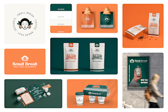 design a modern logo and branding package for your coffee shop or restaurant