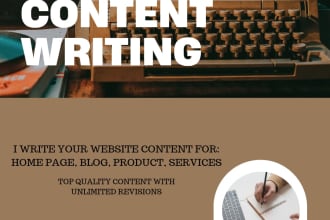 write top landing page copy, website content, homepage copy