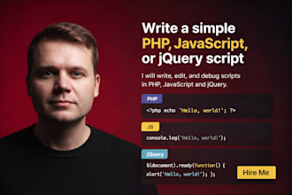 write a simple PHP, javascript, or jquery script