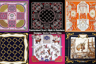 create unique scarf and bandana designs for fabric print